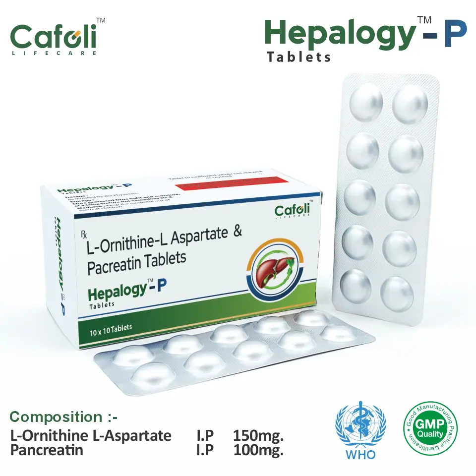 L-Ornithine L-Aspartate + Pancreatin Tablet | Hepato-Digestive Care | Best Price for PCD Pharma Franchise
